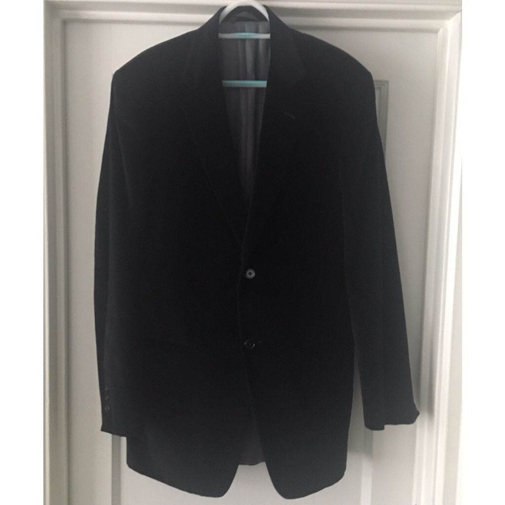 Men’s Tallia Uomo Black Velvet Blazer Jacket
